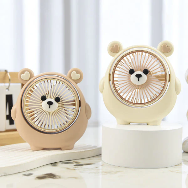 Creamy Bubble Lovely Bear – The Cutest Small Table Fan for Cool Comfort
