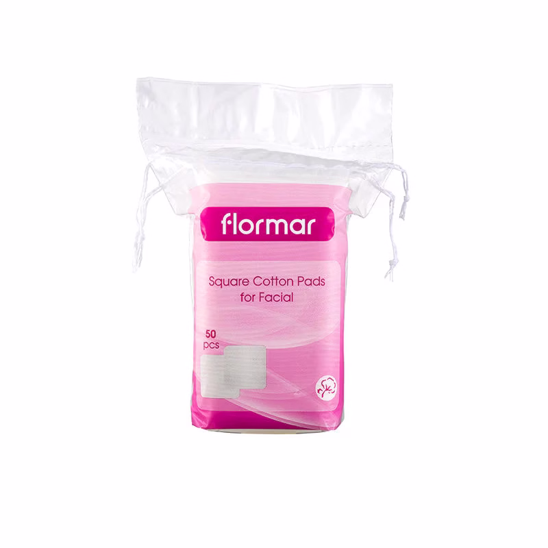 Flormar Square Cotton Pads 50’s | Soft, Absorbent & Multipurpose