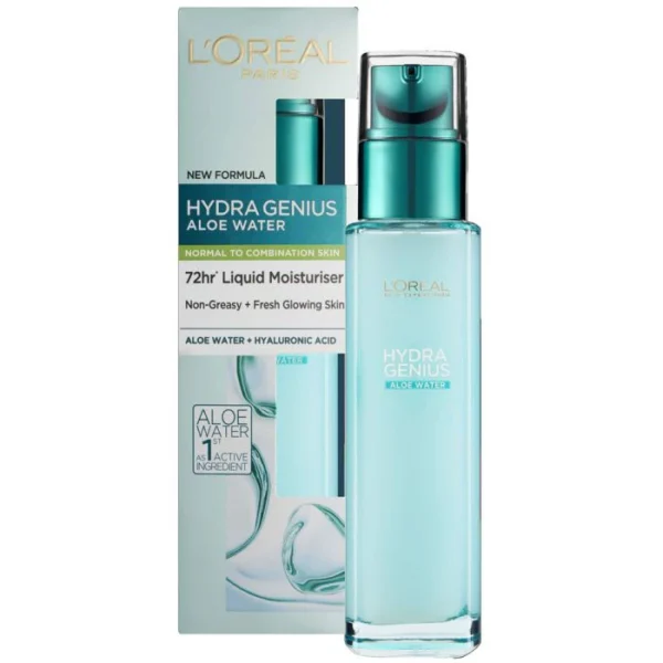 L’Oréal Hydra Genius Aloe Vera Water 70ml – 72H Liquid Hydration Care