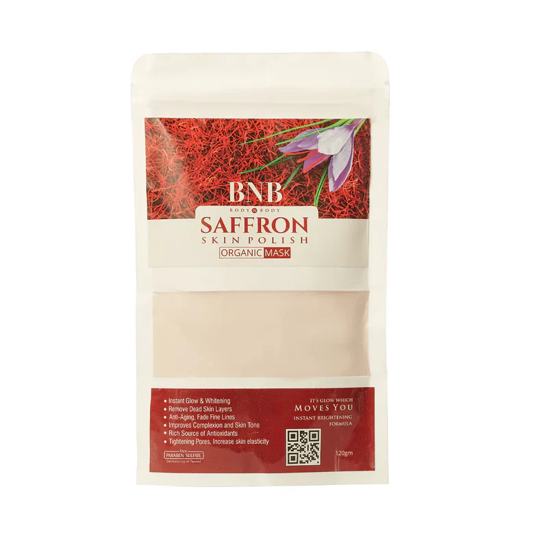 BNB Saffron Skin Polish Organic Mask 120g – Brighten & Glow