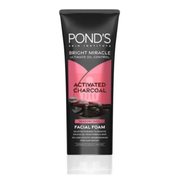 Pond’s Bright Miracle Oil Control Charcoal Facewash 100g – Deep Clean & Shine-Free