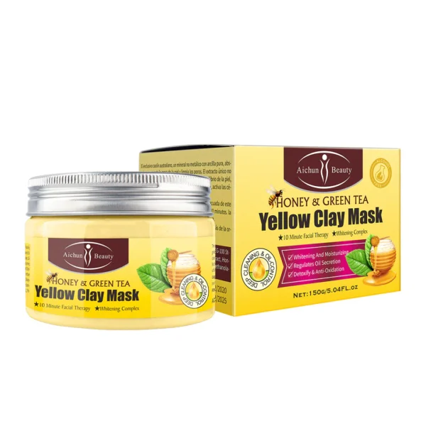 Aichun Beauty Clay Mask 150ml – Green Tea & Yellow Clay