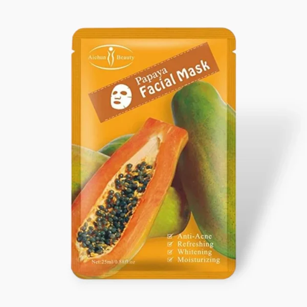 Aichun Beauty Papaya Sheet Mask (Pack of 10) – Gentle Skin Revitalization