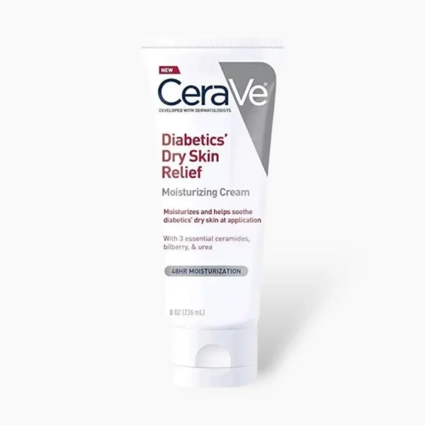 CeraVe Diabetics Dry Skin Relief Cream 8oz | Restores & Protects Skin Barrier