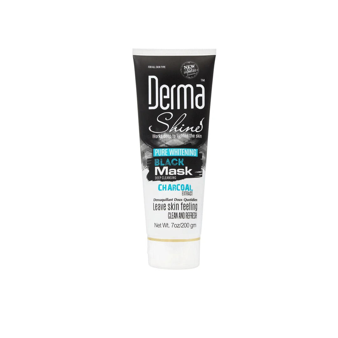Derma Shine Pure Brightening Black Mask 200g – Deep Cleansing & Glow Boost