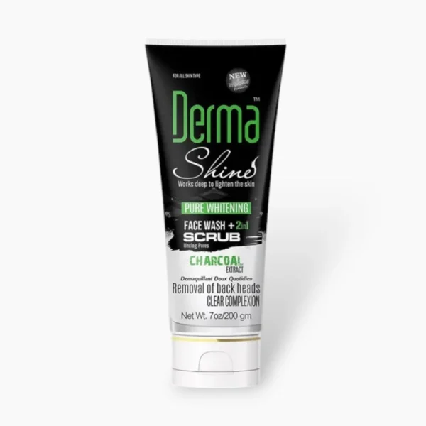 Derma Shine Pure Brightening Face Wash & Scrub 200g – Exfoliate & Refresh