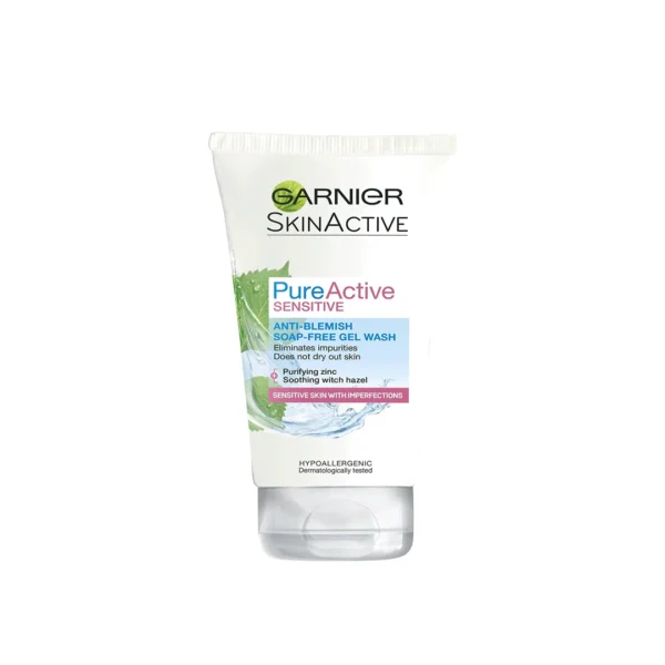 Garnier Pure Active Sensitive Anti-Blemish Gel Face Wash – 150ml