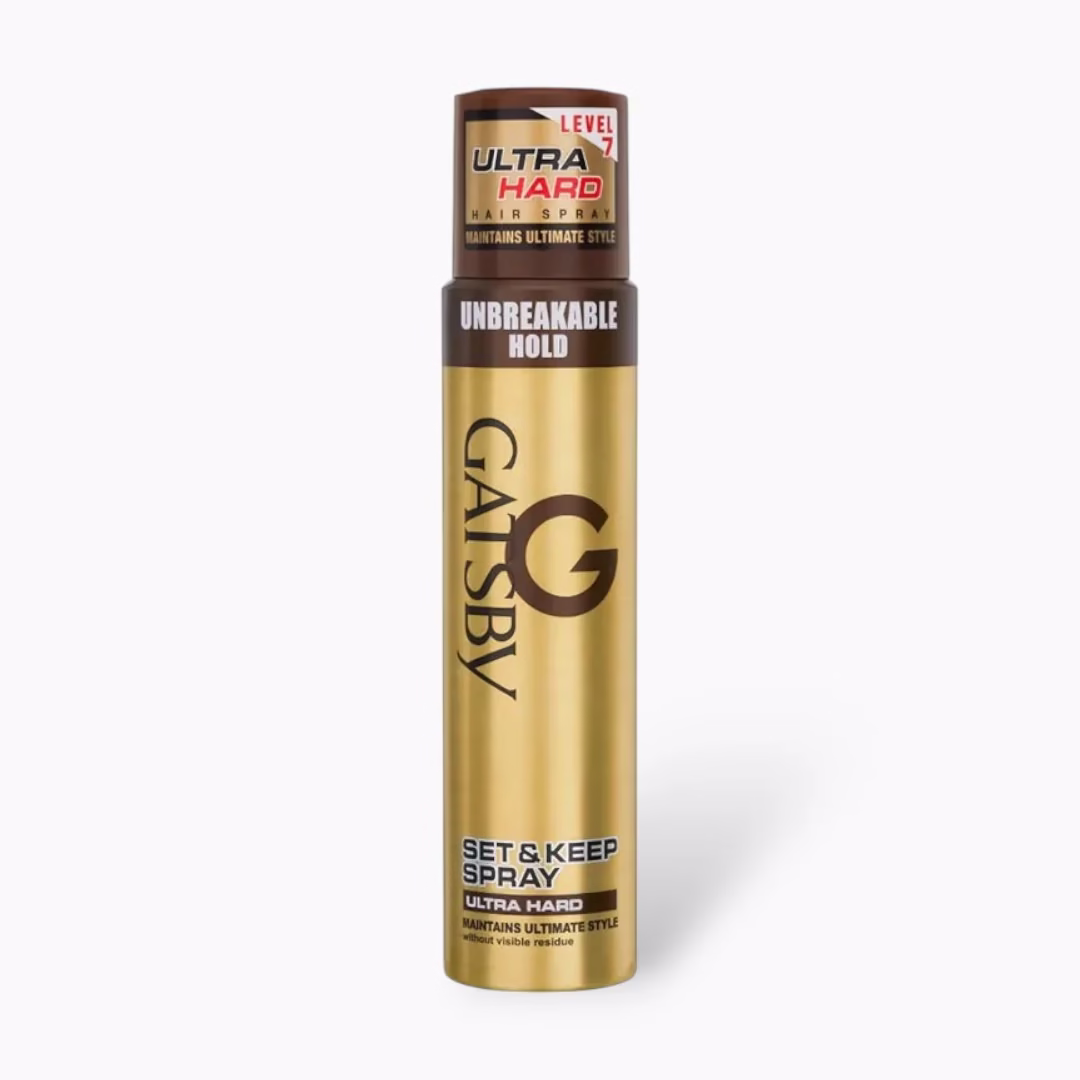 Gatsby Set & Keep Ultra Hard Hair Spray 250ml – Strong Hold, Long-Lasting Style