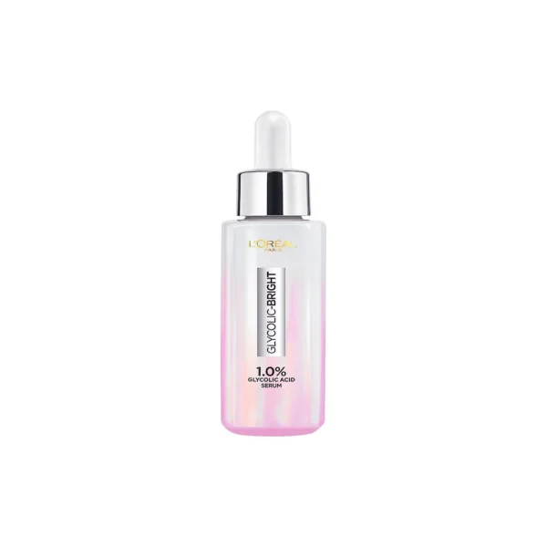 L’Oréal Glycolic Brightening Face Serum 15ml – Gentle Exfoliation for Brighter Skin