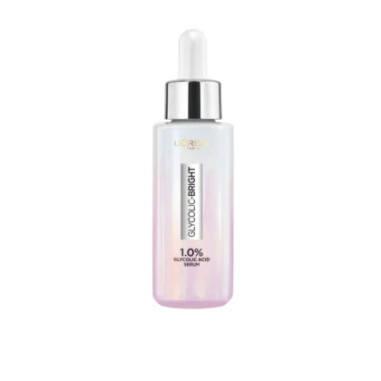 L’Oréal Glycolic Brightening Face Serum 30ml | Fades Dark Spots & Smooths Skin