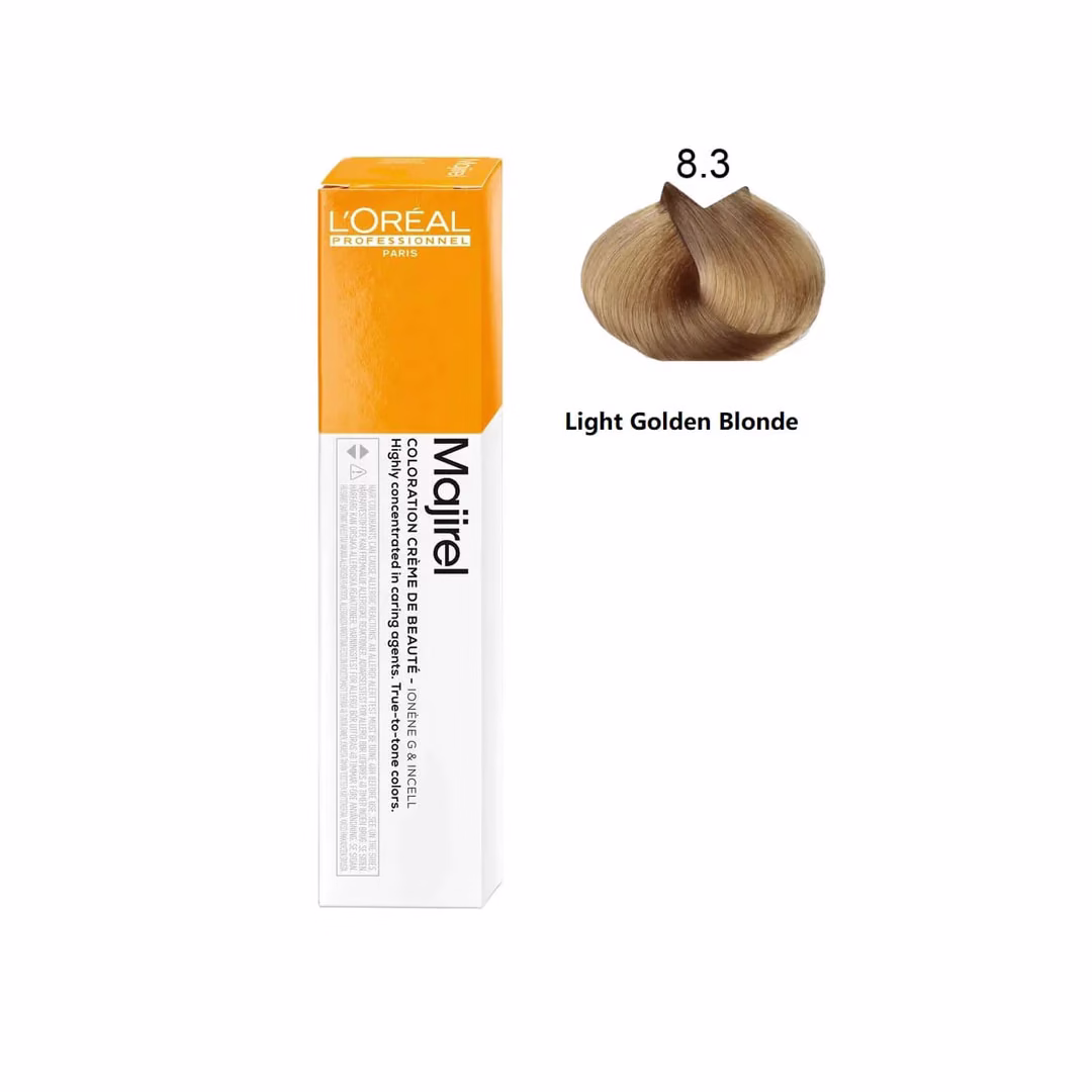 L’Oréal Professionnel Majirel Hair Color 8.3 – Golden Blonde, Rich & Long-Lasting