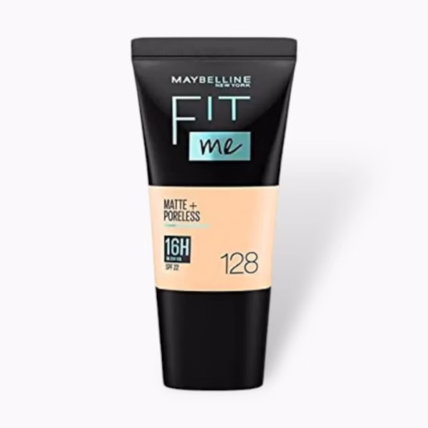 Maybelline Fit Me Matte Poreless Foundation – Shade 128 Warm Nude | 18ml