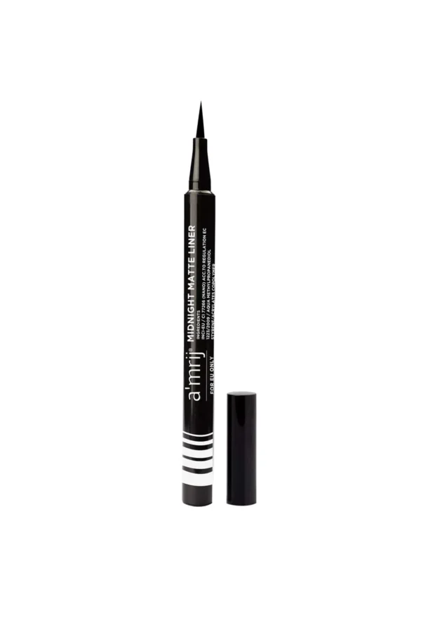 Amrij Cosmetics Midnight Matte Liner | Jet-Black, Smudge-Proof Perfection