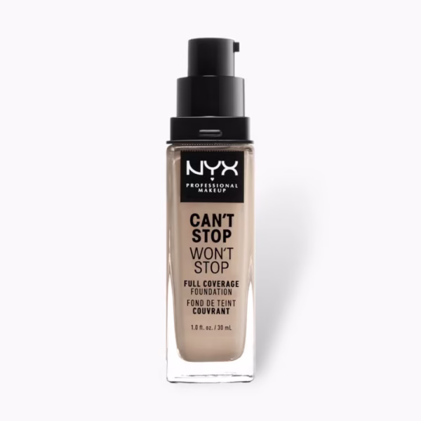 NYX Can’t Stop Won’t Stop Foundation – Nude | 30ml Full Coverage