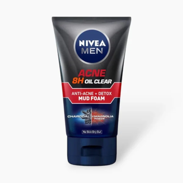 Nivea Men Acne Oil Clear 8H Defense Scrub 100ml for Fresh & Clear Skin