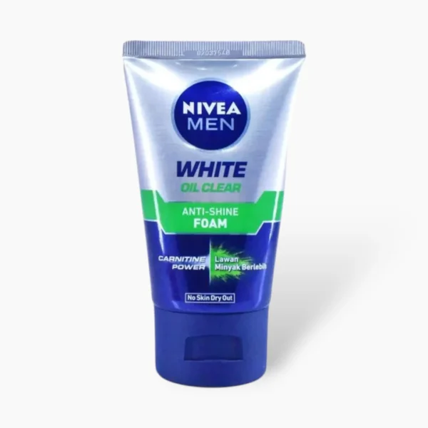 Nivea Men White Oil Clear Anti Shine Facial Foam 100ml | Anti-Grease Face Wash