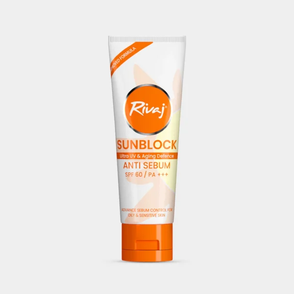 Rivaj SPF60 Oil Control Sunblock 40ml – Shine-Free Daily Protection
