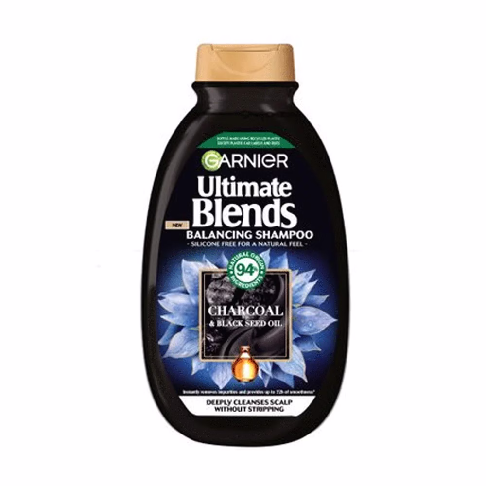 Garnier Ultimate Blends Charcoal and Black Seeds Oil Shampoo 300ml – Purify and Strengthen Hair