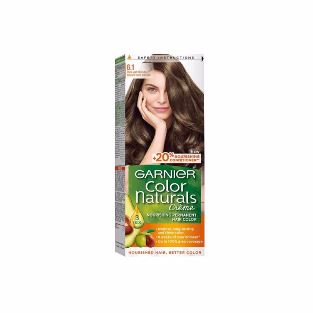 Garnier Color Naturals 6.1 – Dark Ash Blonde Hair Color for Natural, Vibrant Shine