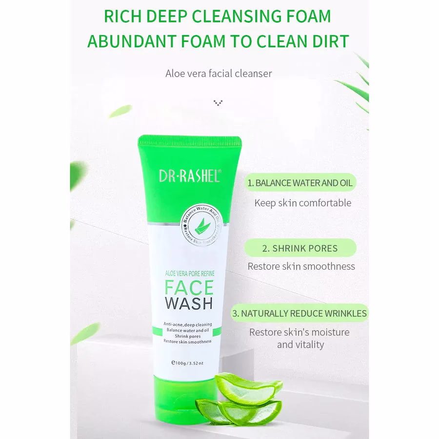 Dr. Rashel Aloe Vera Pore Refine Face Wash 100g – Clean & Refresh
