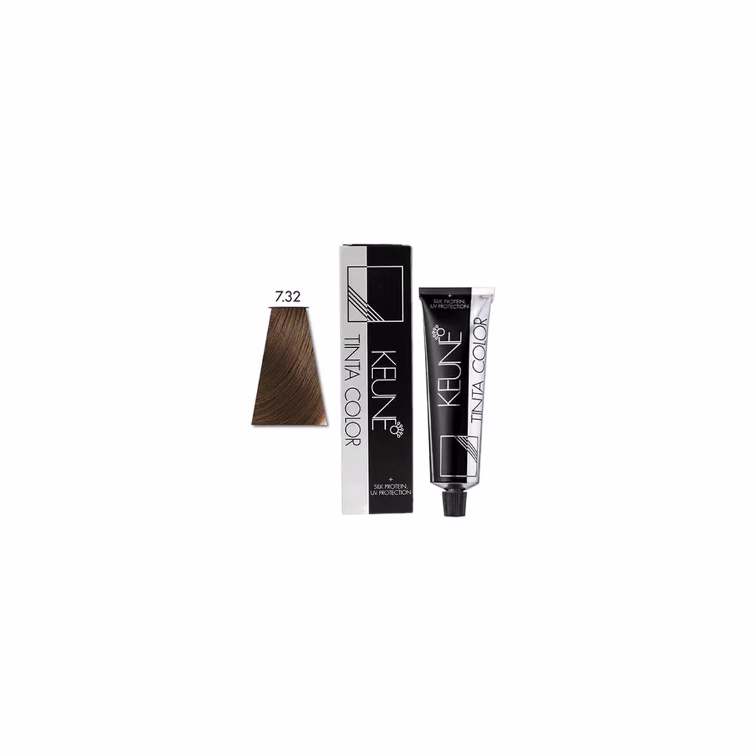 Keune Hair Color 7.32 – Medium Beige Blonde for Radiant, Natural Hair