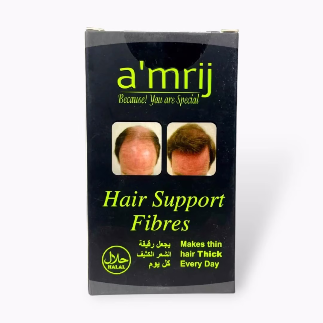 Amrij Cosmetics Hair Support Fibers Brown – Thicker and Fuller-Looking Hair