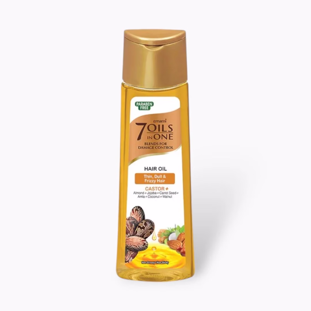 Emami 7 In 1 Castor Hair Oil – 100ml for Stronger, Healthier Hair