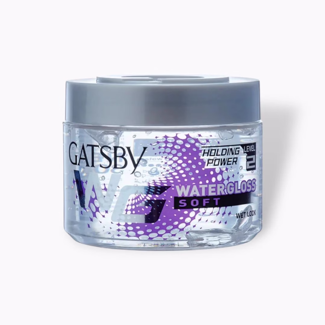 Gatsby White Soft Water Gloss Hair Gel – 300ml Long-Lasting Style