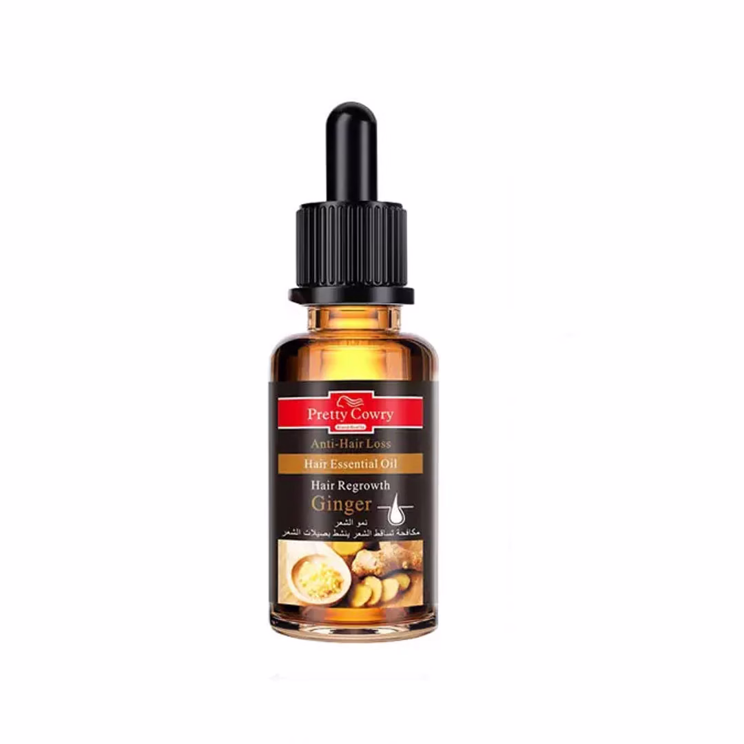 Pretty Cowry Ginger Hair Regrowth Oil 50ml – Strengthen and Promote Hair Growth