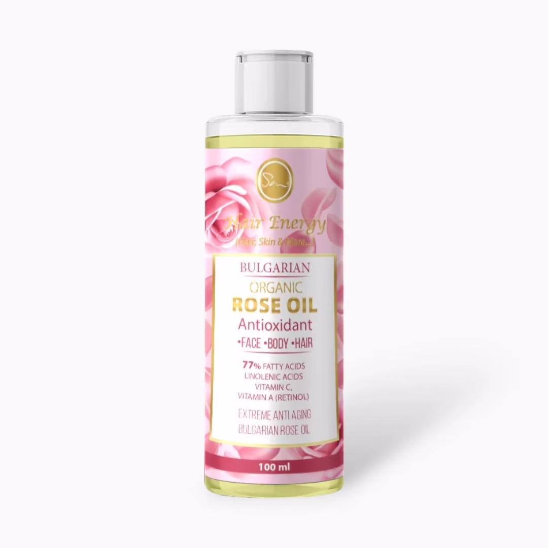 Hair Energy Bulgarian Organic Rose Oil – 100ml for Nourished, Shiny Hair