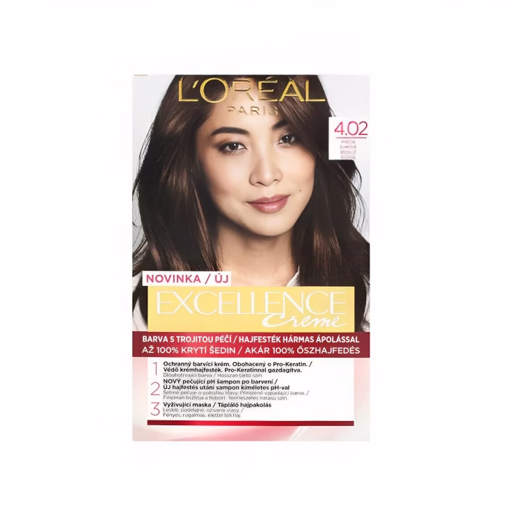 Loreal Excellence Creme 4.02 – Permanent Brown Rainbow Hair Color