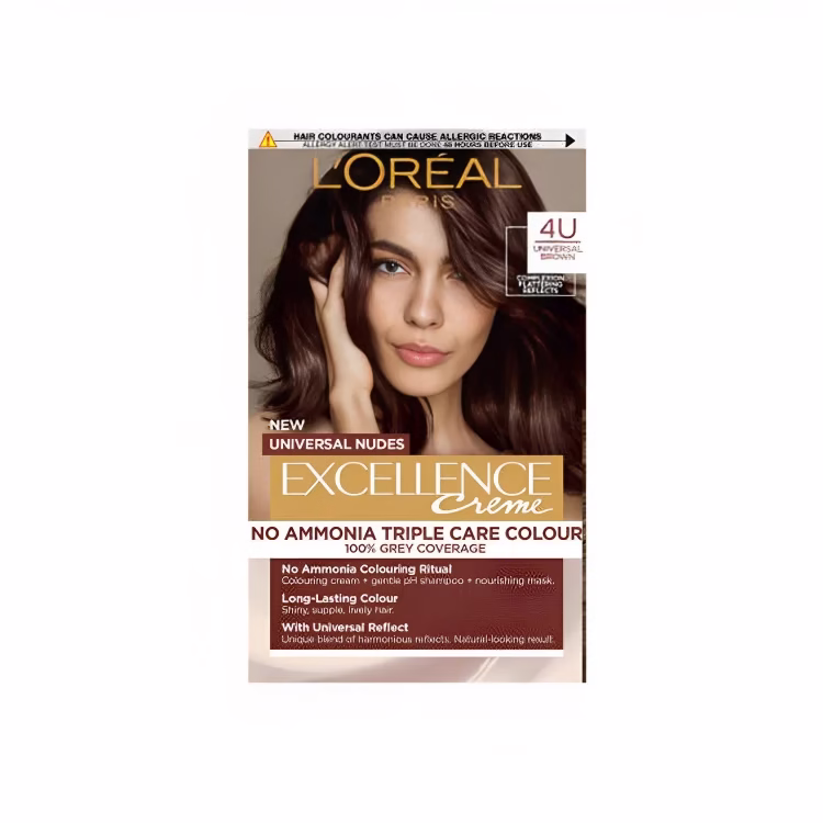L’Oréal Excellence Crème 4U Dark Brown Hair Color – 48ml Triple Protection