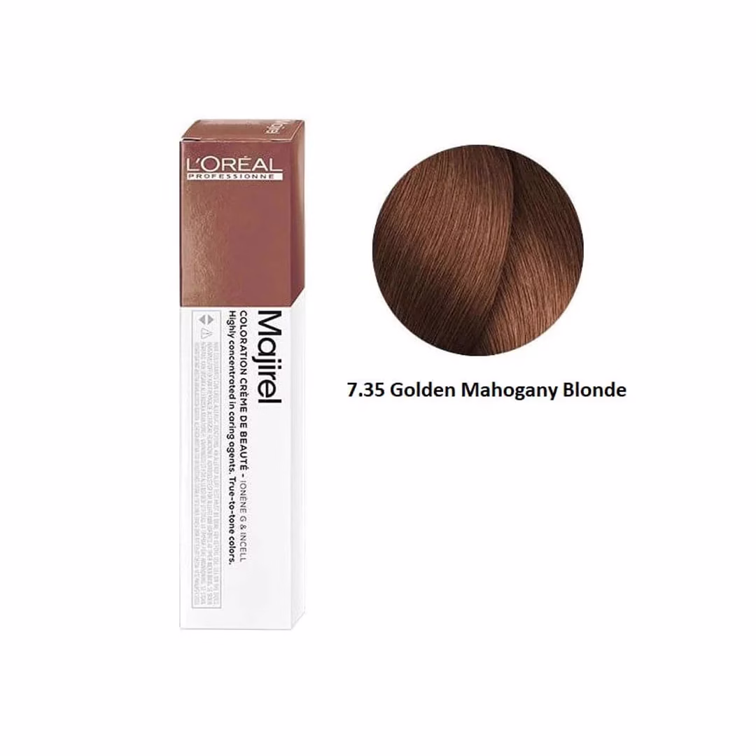 L’Oréal Majirel Hair Color 7.35 Golden Mahogany Blonde – Vibrant Tone