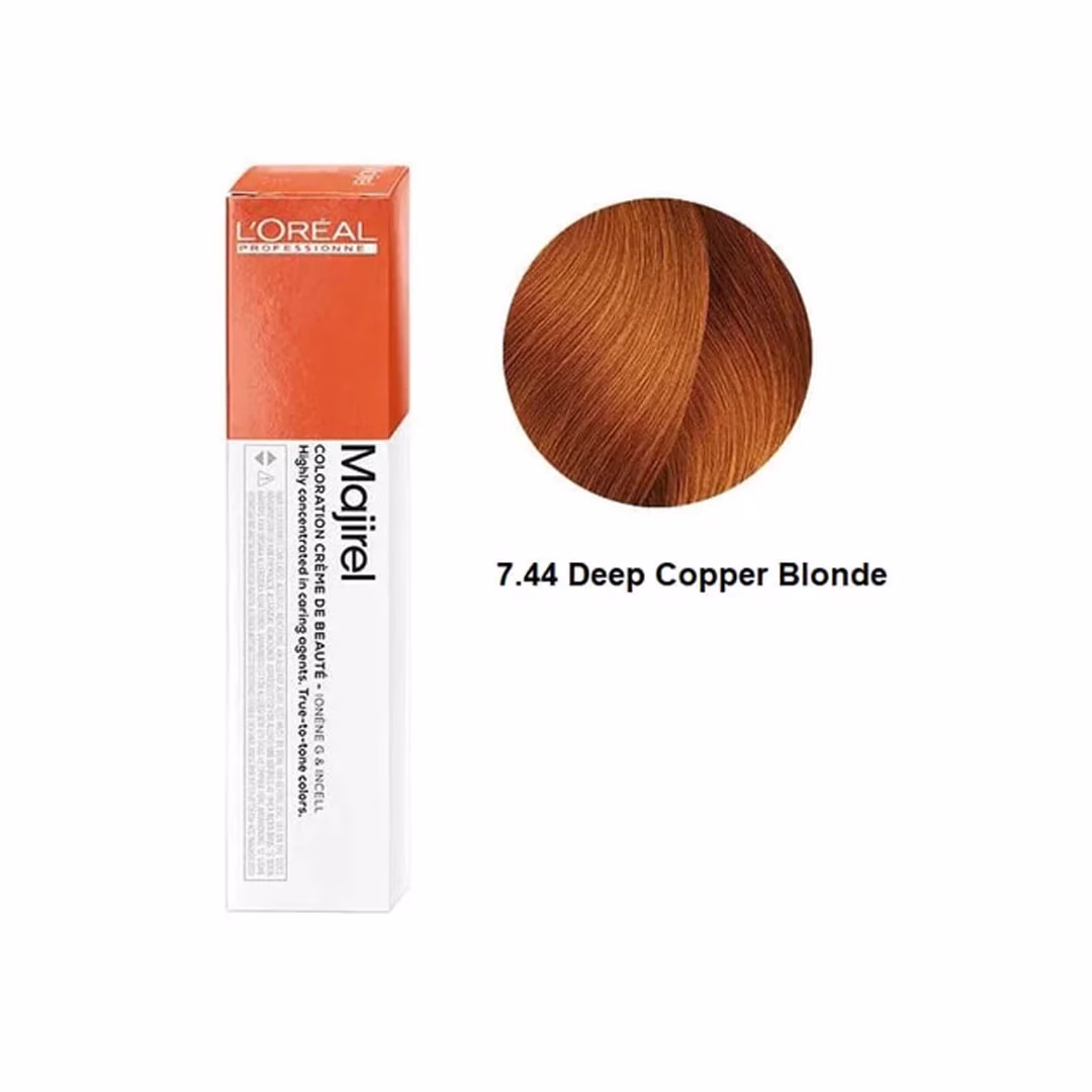 L’Oréal Professional Majirel Hair Color 7.44 Intense Copper Blonde 60ml
