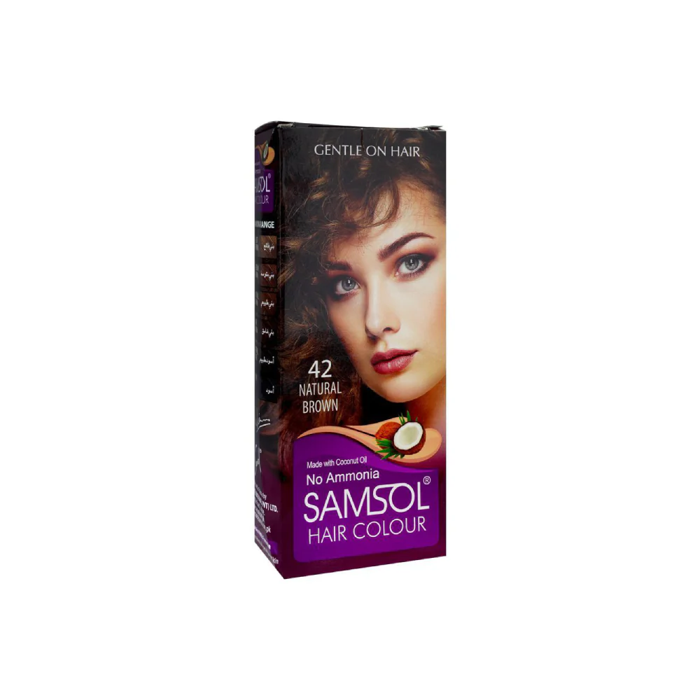 Samsol Permanent Hair Color – Shade 42 Natural Brown