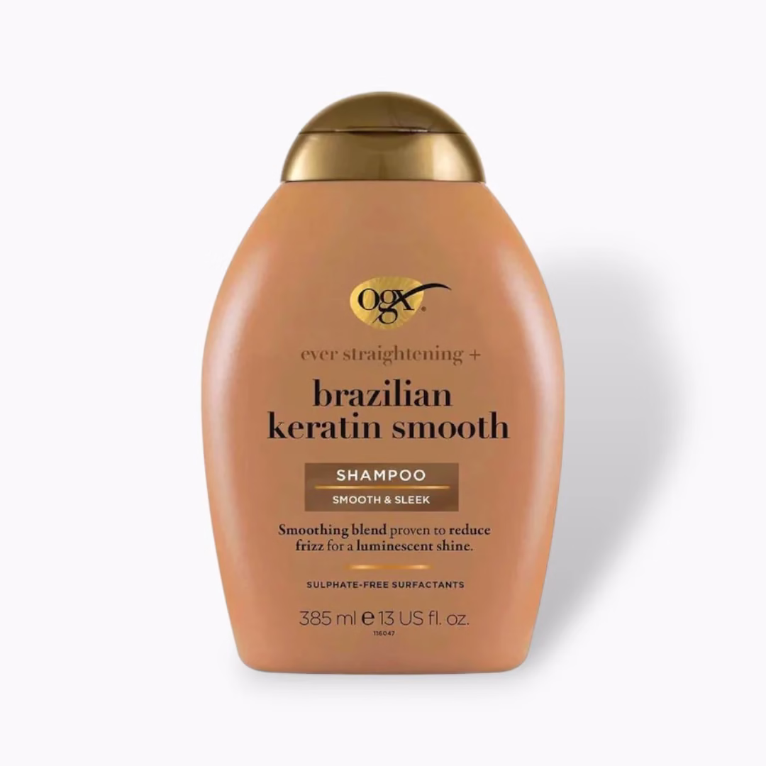 OGX Brazilian Keratin Smooth Shampoo 385ml – Frizz Control and Smooth Hair