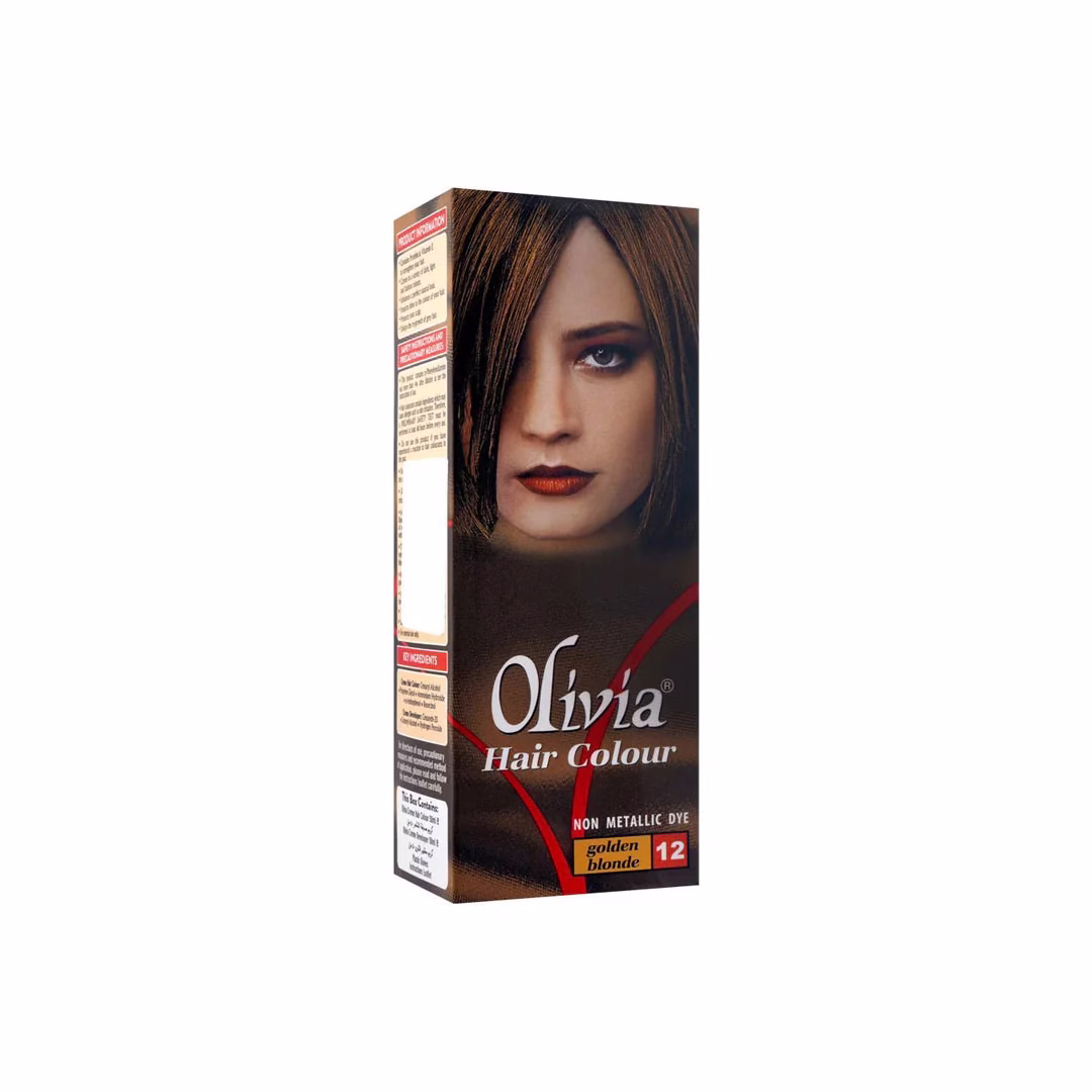 Olivia Hair Color 12 – Golden Blonde for Radiant, Long-Lasting Color