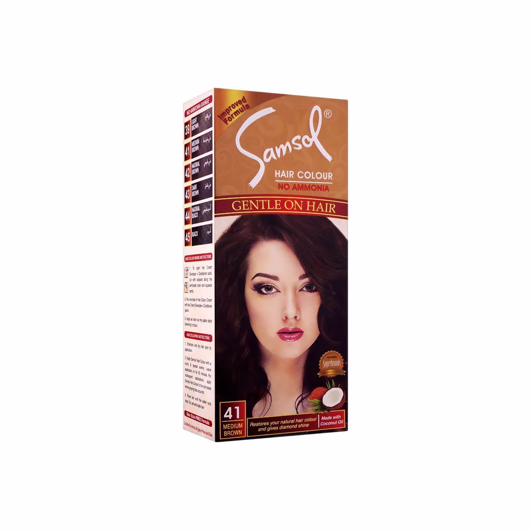 Samsol Hair Color 41 – Medium Brown for Rich, Natural-Looking Hair