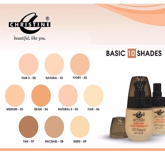 Christine Liquid Foundation Shade NATURAL ll-05