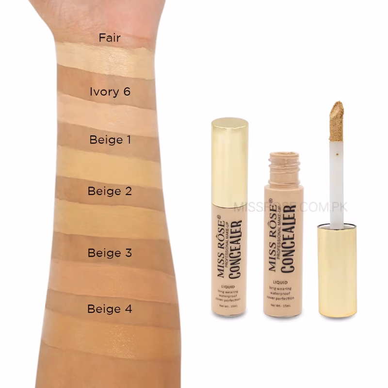 Miss Rose Full Coverage 24H Hydrating Concealer Beige 1