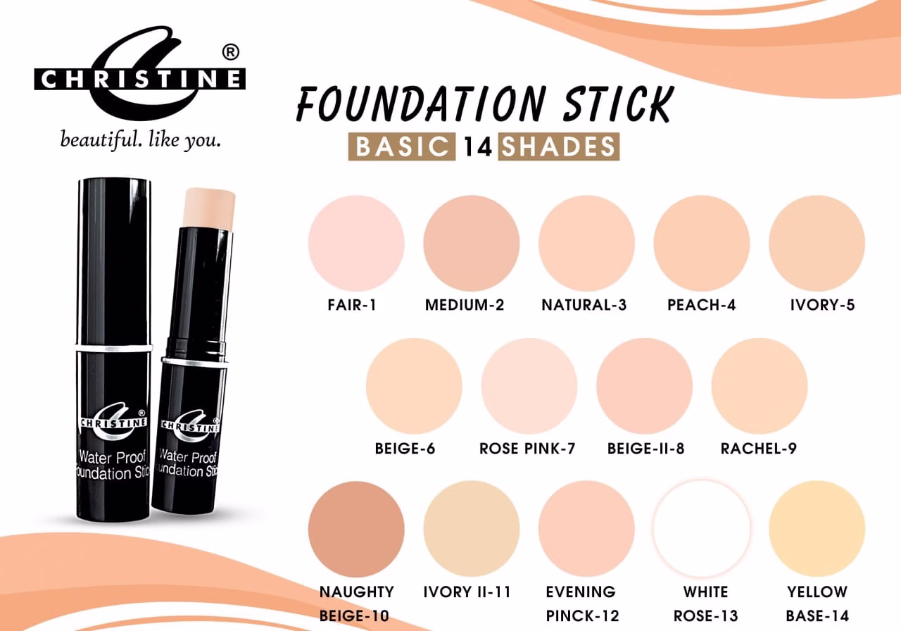 CHRISTINE WATERPROOF FOUNDATION STICK SHADE. FAIR-1