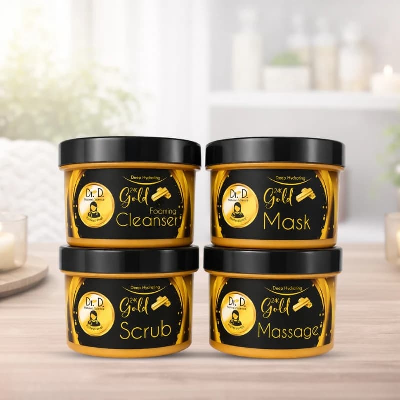 Dr. Derma 24K Gold Facial Kit (4 Units x 120gm)