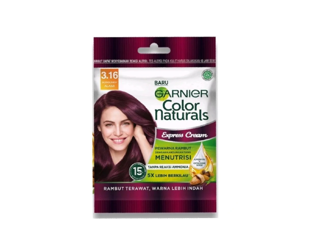Garnier Color Naturals Hair Color Sachet 3.16 Burgundy Rich And Vibrant Hair Color 20ML+20GM